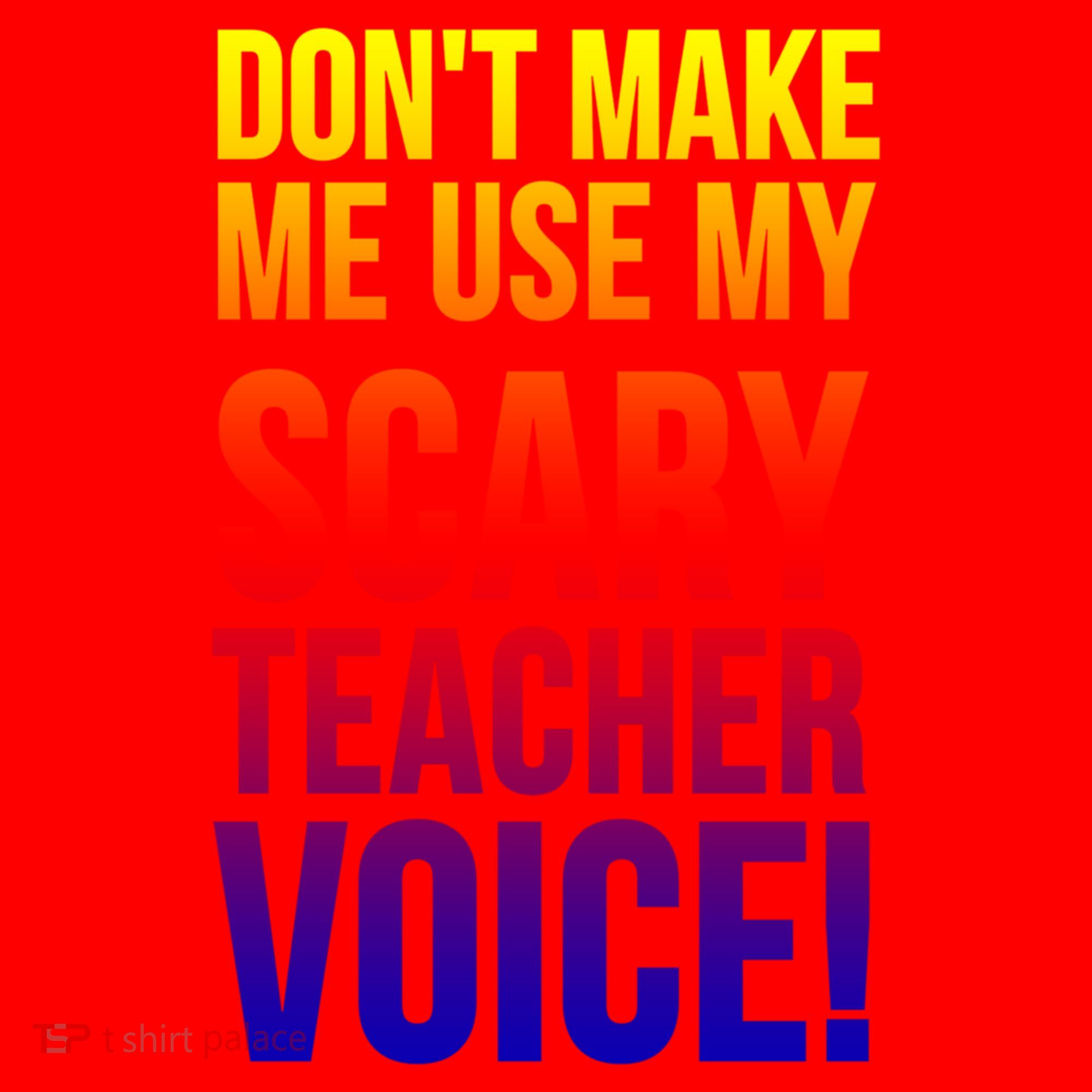 Don't Make Me Use My Scary Teacher Voice Meaningful Gift Funny Teaching Funny Gi Santa Hat