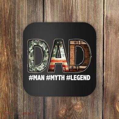 Dad Man Myth Legend Vintage Coaster