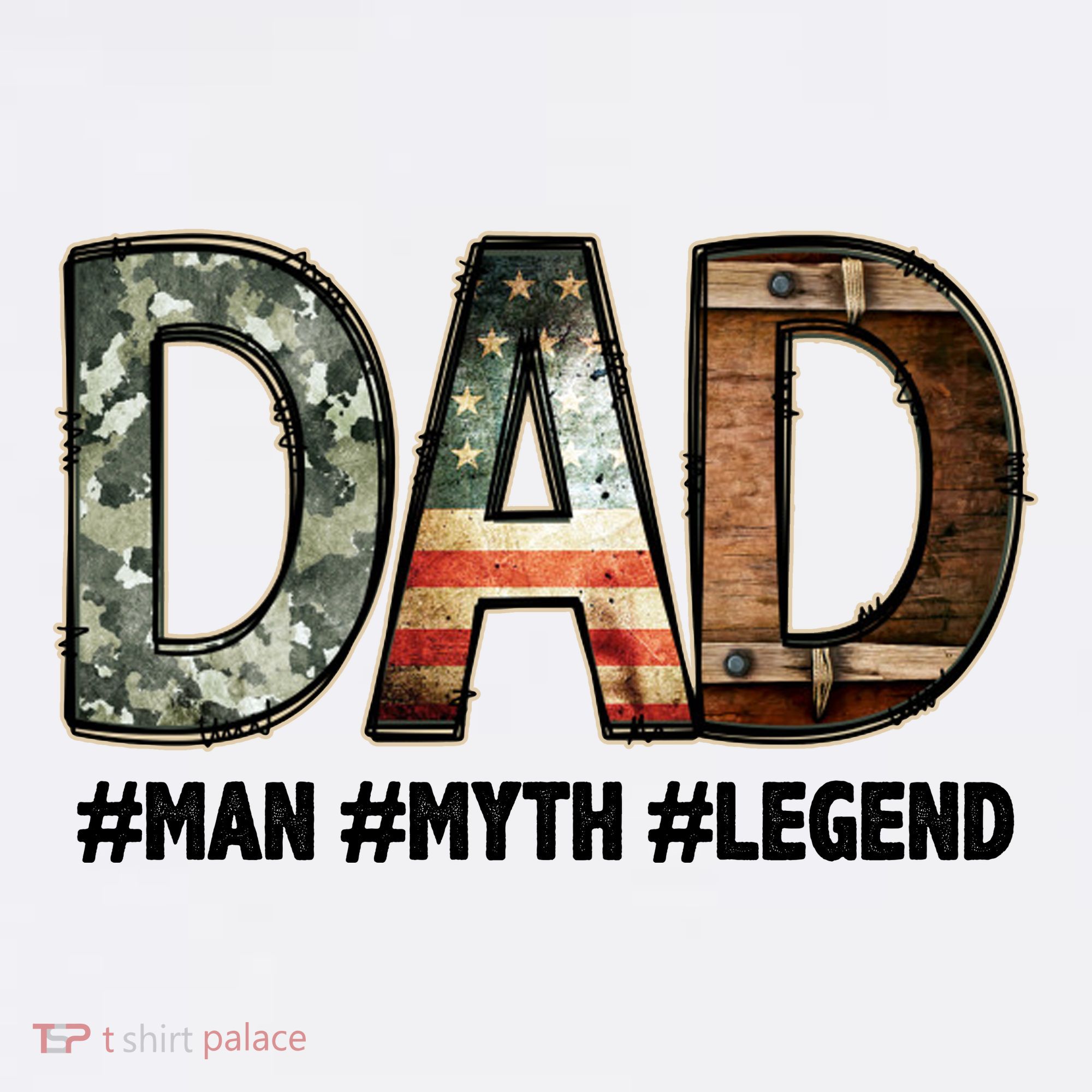 Dad Man Myth Legend Vintage T-Shirt