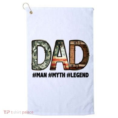 Dad Man Myth Legend Vintage Golf Towel