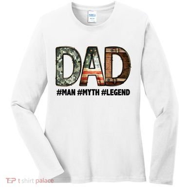 Dad Man Myth Legend Vintage Women's Long Sleeve Shirt