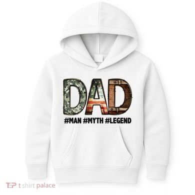 Dad Man Myth Legend Vintage Kids Hoodie