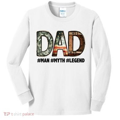 Dad Man Myth Legend Vintage Kids Long Sleeve Shirt