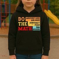 Do Math Multiply Love Add Hope Subtract Fear End Division Kids Hoodie thumb 3