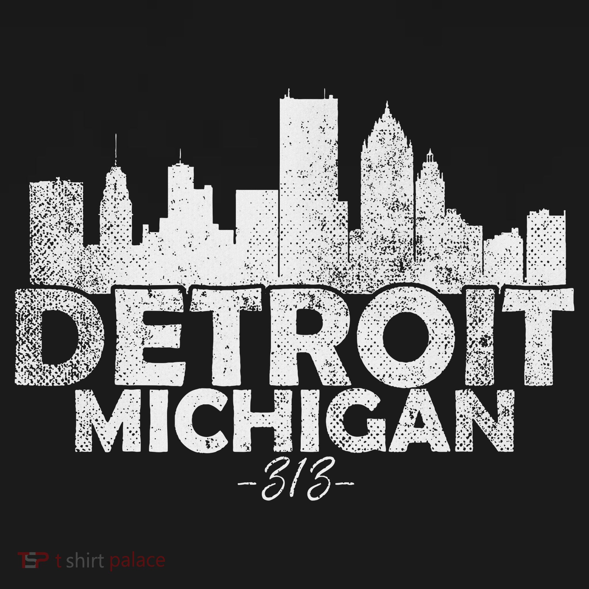 Detroit Michigan Mi Skyline USA-Made Doggie Bandana