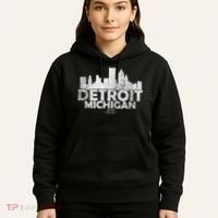 Detroit Michigan Mi Skyline Hoodie thumb 5