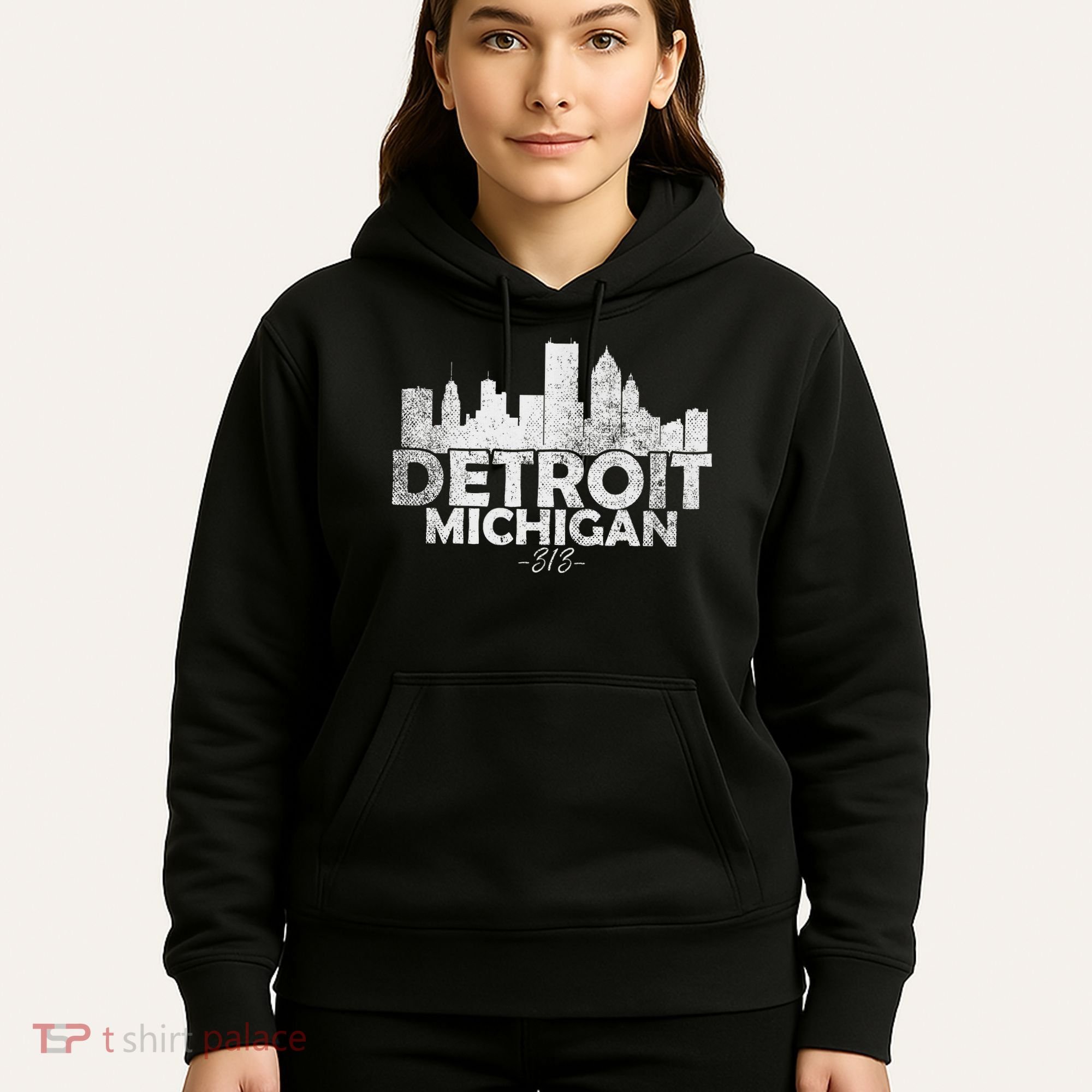 Detroit Michigan Mi Skyline Hoodie