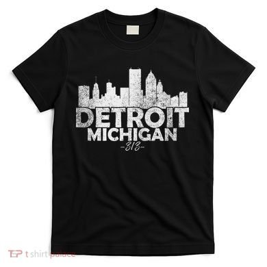 Detroit Michigan Mi Skyline T-Shirt