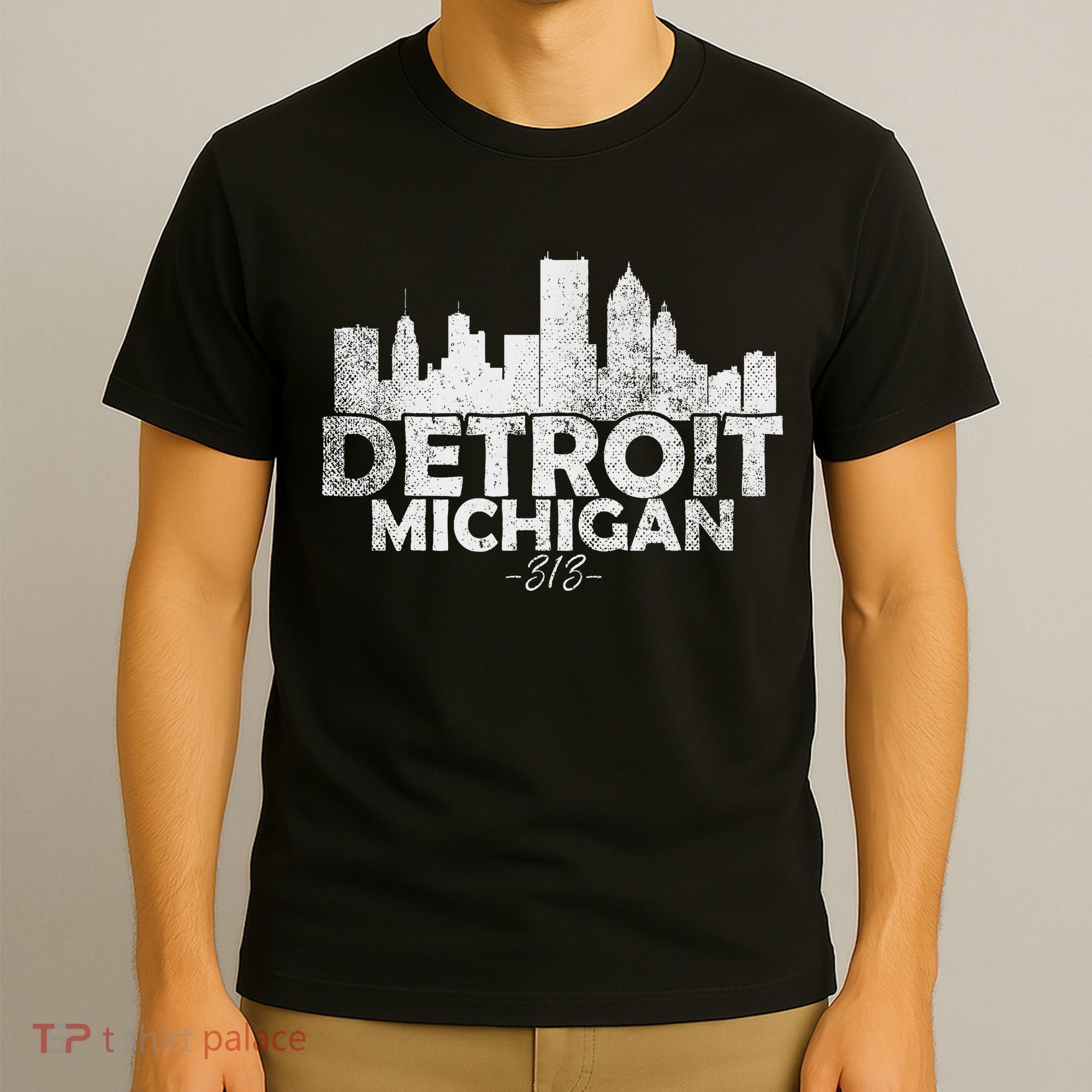 Detroit Michigan Mi Skyline T-Shirt