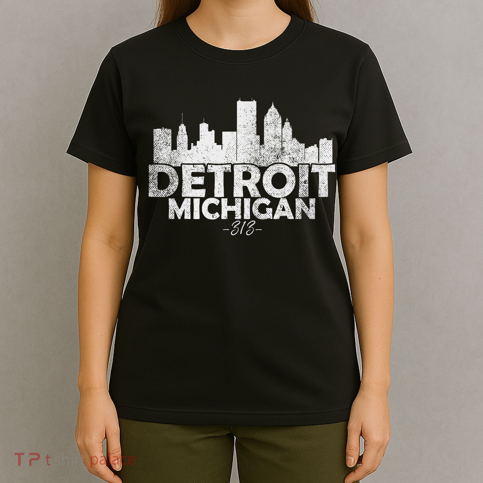 Detroit Michigan Mi Skyline T-Shirt