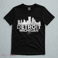 Detroit Michigan Mi Skyline T-Shirt thumb 5