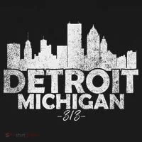 Detroit Michigan Mi Skyline Button thumb 1