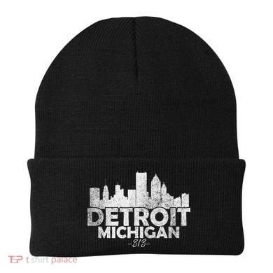 Detroit Michigan Mi Skyline Beanie