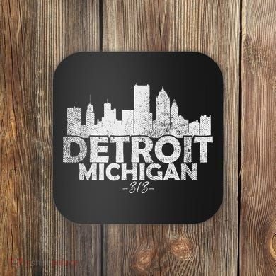 Detroit Michigan Mi Skyline Coaster