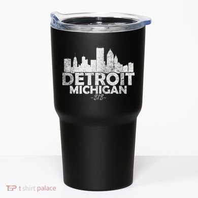 Detroit Michigan Mi Skyline Tumbler