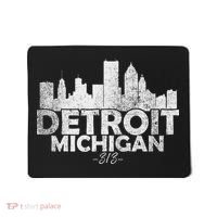 Detroit Michigan Mi Skyline Mousepad thumb 0