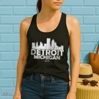 Detroit Michigan Mi Skyline Women's Tank Top thumb 2