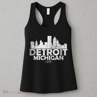 Detroit Michigan Mi Skyline Women's Tank Top thumb 3