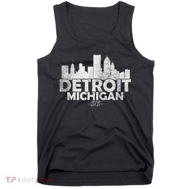 Detroit Michigan Mi Skyline Tank Top
