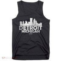 Detroit Michigan Mi Skyline Tank Top thumb 0