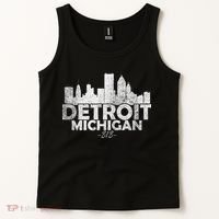 Detroit Michigan Mi Skyline Tank Top thumb 2