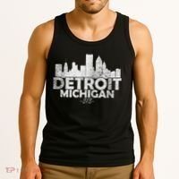 Detroit Michigan Mi Skyline Tank Top thumb 3