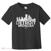 Detroit Michigan Mi Skyline Toddler T-Shirt thumb 0