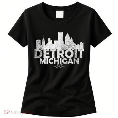 Detroit Michigan Mi Skyline Women's T-Shirt