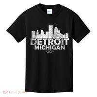 Detroit Michigan Mi Skyline Kids T-Shirt thumb 0