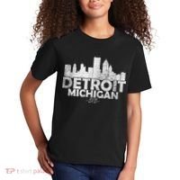 Detroit Michigan Mi Skyline Kids T-Shirt thumb 2