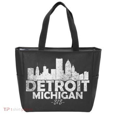 Detroit Michigan Mi Skyline Tote Bag