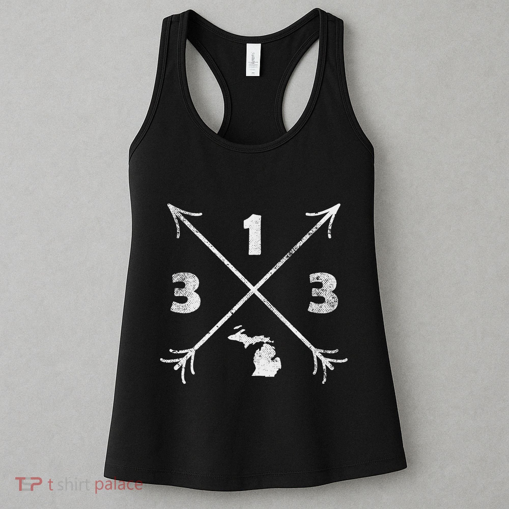 Detroit Michigan Mi Area Code 313 Women's Tank Top