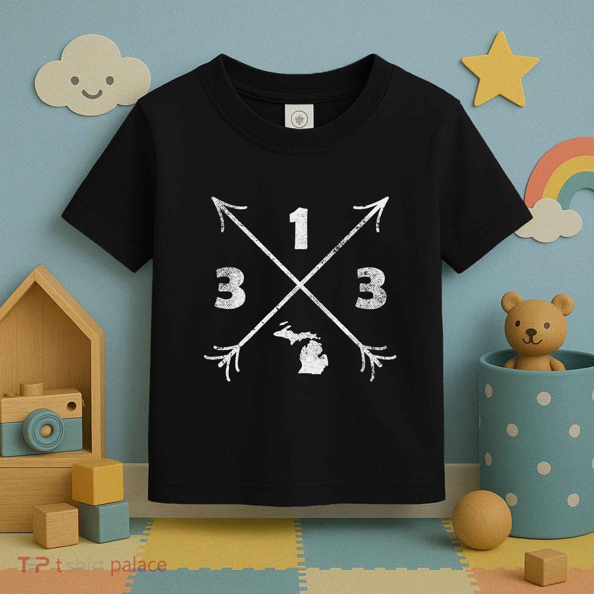 Detroit Michigan Mi Area Code 313 Toddler T-Shirt