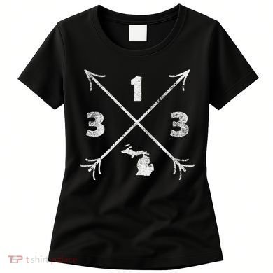 Detroit Michigan Mi Area Code 313 Women's T-Shirt