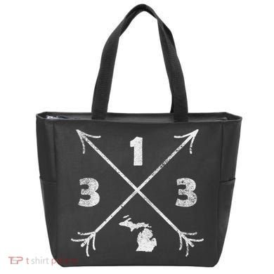 Detroit Michigan Mi Area Code 313 Tote Bag