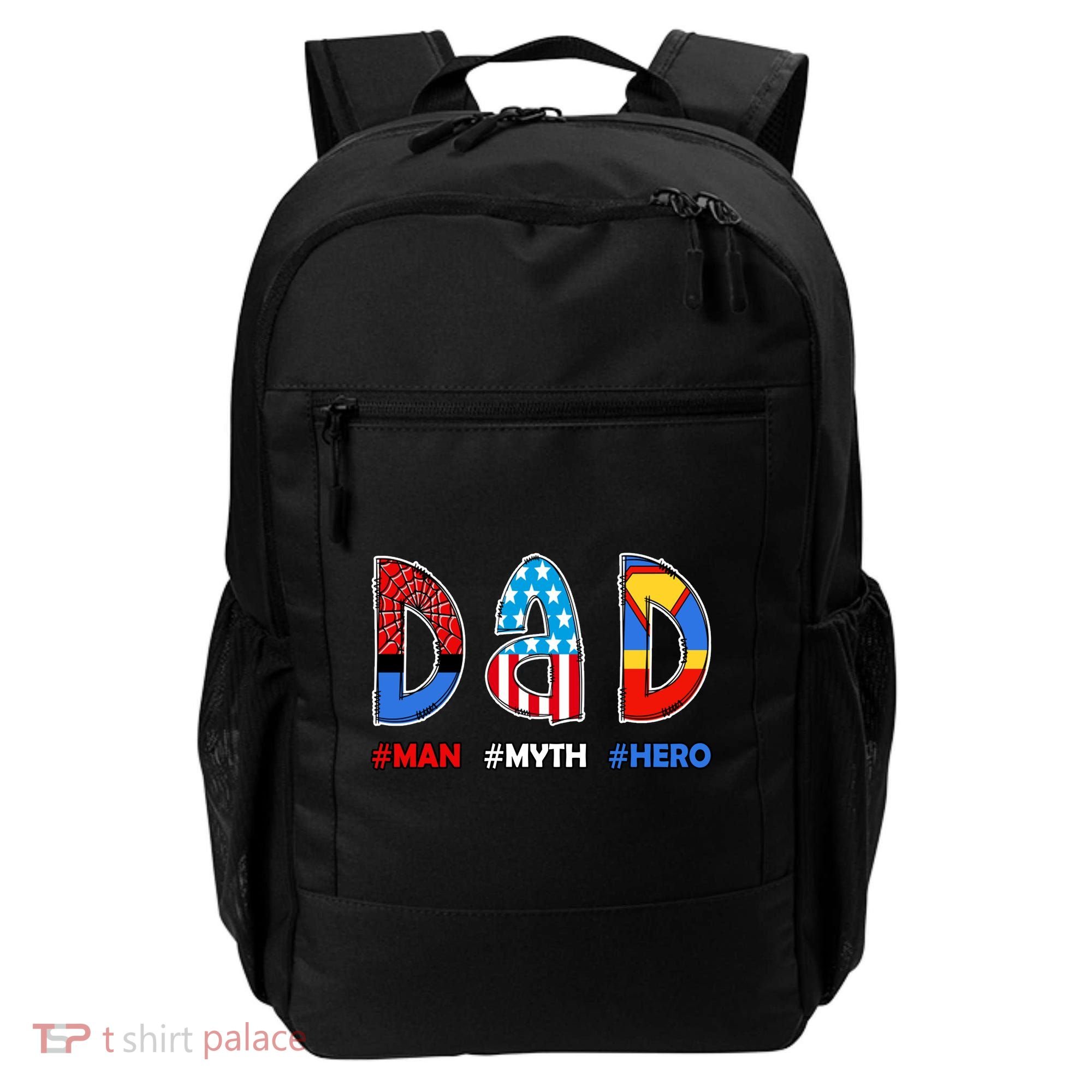 Dad Man Myth Superhero Backpack