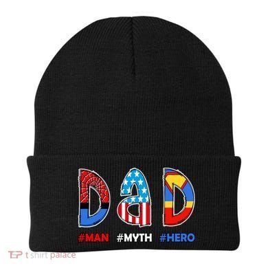 Dad Man Myth Superhero Beanie