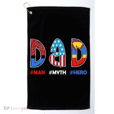 Dad Man Myth Superhero Golf Towel