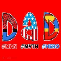 Dad Man Myth Superhero Santa Hat thumb 1