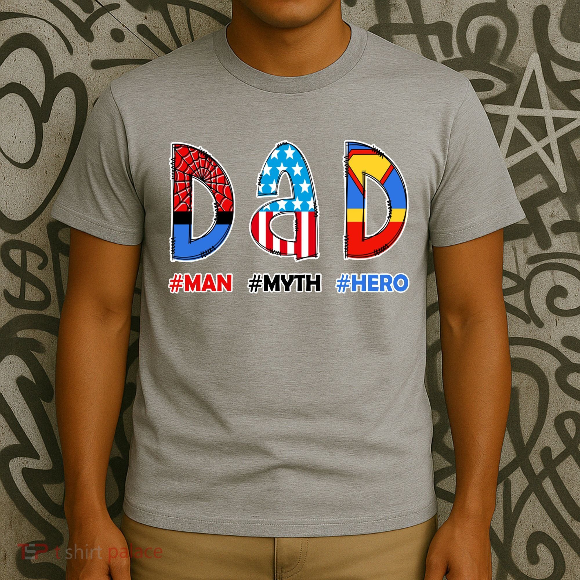 Dad Man Myth Superhero T-Shirt