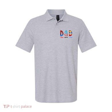 Dad Man Myth Superhero Polo