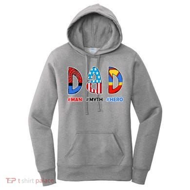 Dad Man Myth Superhero Women's Hoodie