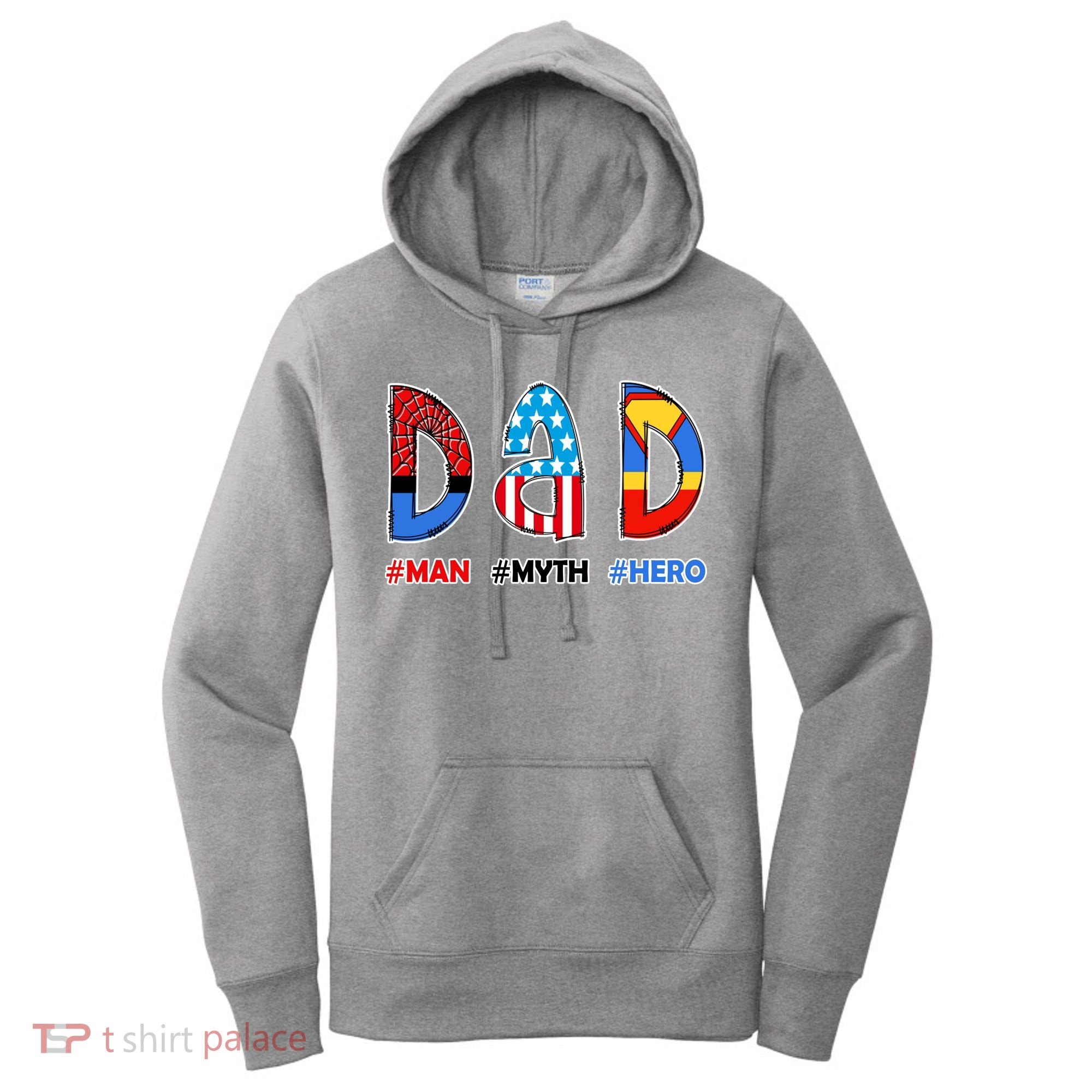 Dad Man Myth Superhero Women's Hoodie