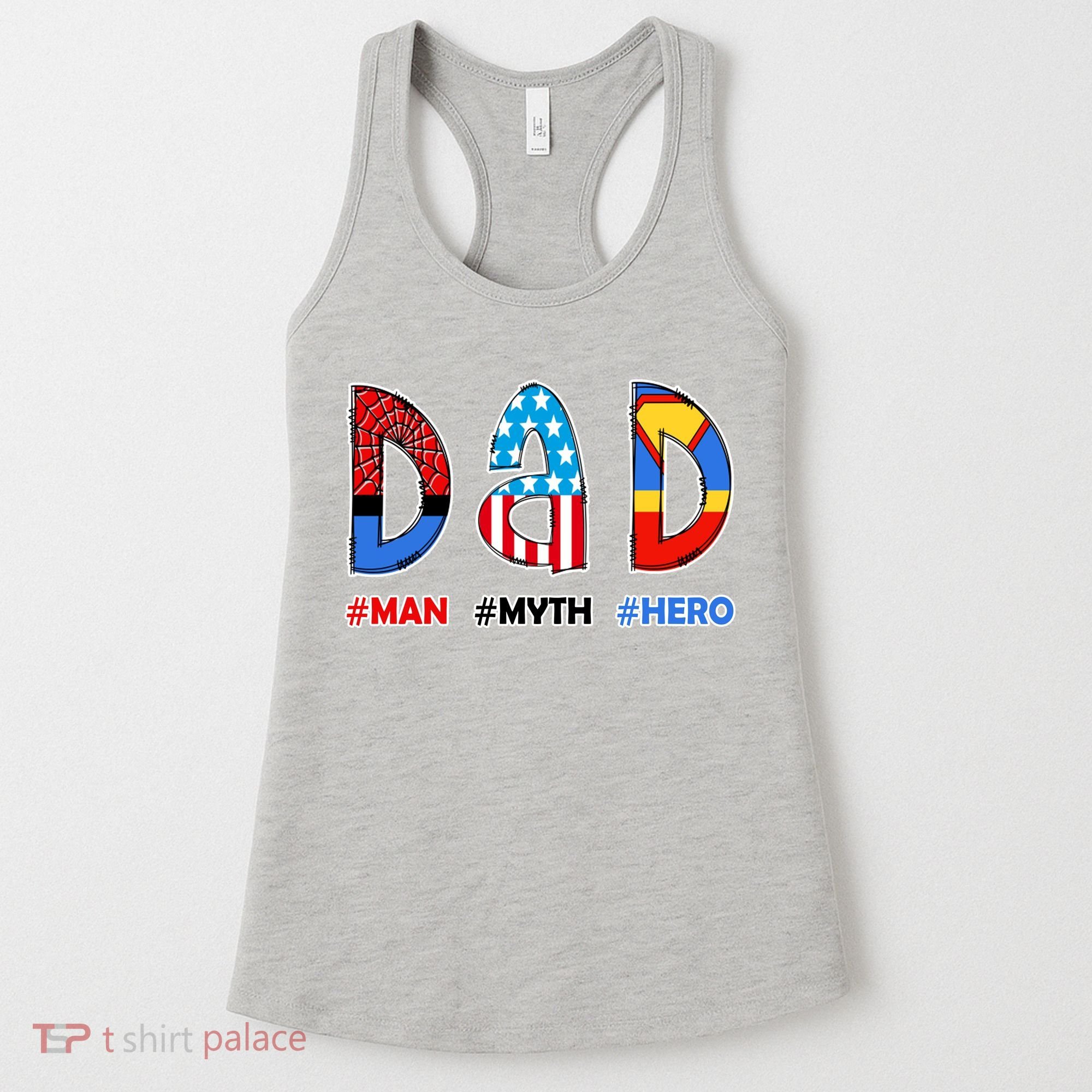 Dad Man Myth Superhero Women's Tank Top