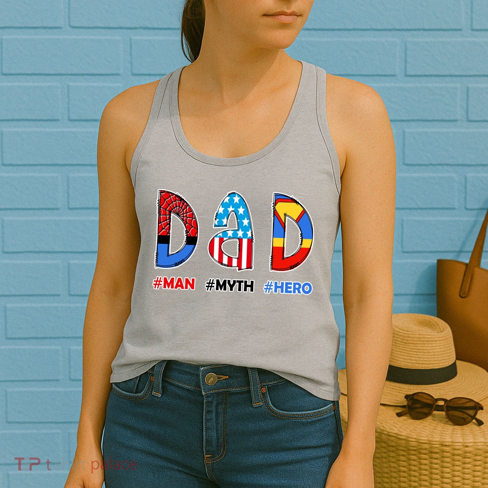 Dad Man Myth Superhero Women's Tank Top