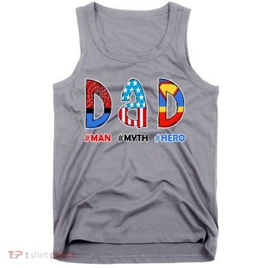 Dad Man Myth Superhero Tank Top