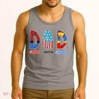 Dad Man Myth Superhero Tank Top thumb 3