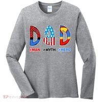 Dad Man Myth Superhero Women's Long Sleeve Shirt thumb 0