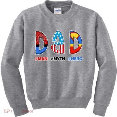 Dad Man Myth Superhero Kids Sweatshirt