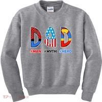 Dad Man Myth Superhero Kids Sweatshirt thumb 0
